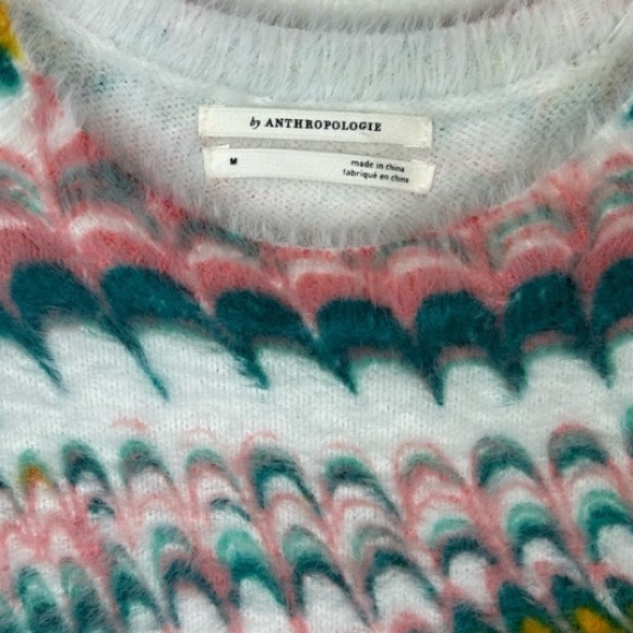 Anthropologie “Soft Fuzzy” Marble Watercolor Print Top - Picture 4 of 5